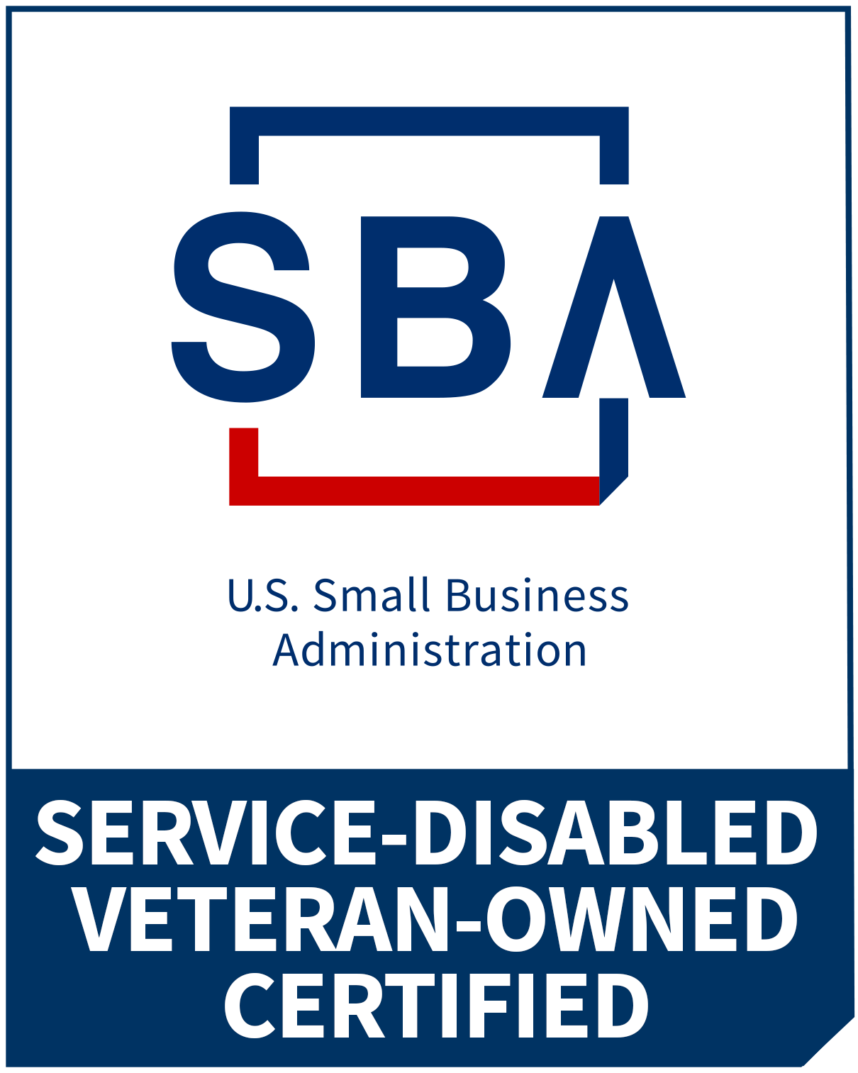 SBA Service-Disabled Veteran-Owned Certified badge